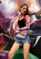 Luna Kimono Wine Plaid - Muse and Lyrics