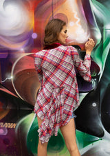 Luna Kimono Wine Plaid - Muse and Lyrics