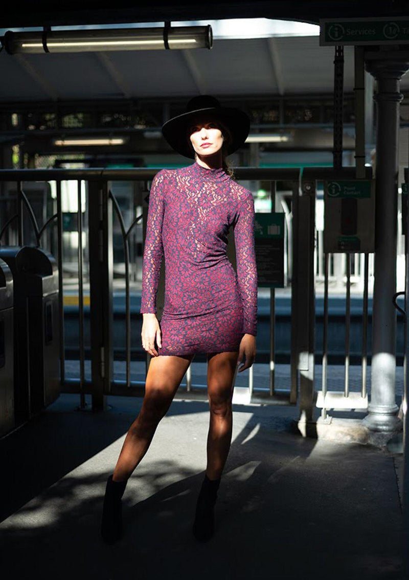 Muse and Lyrics | Fashion | Women's Clothing | Dress | Bodycon | Purple | Lace Muse and Lyrics | Fashion | Women's Clothing | Dress | Bodycon | Purple | Lace